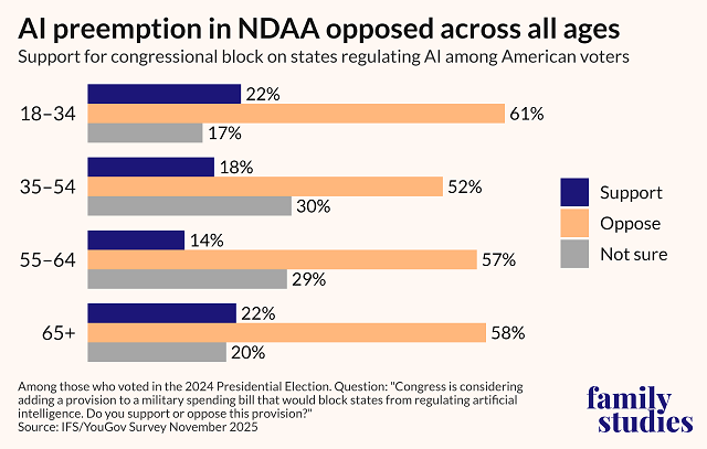 AI preemption in NDAA opposed across all ages